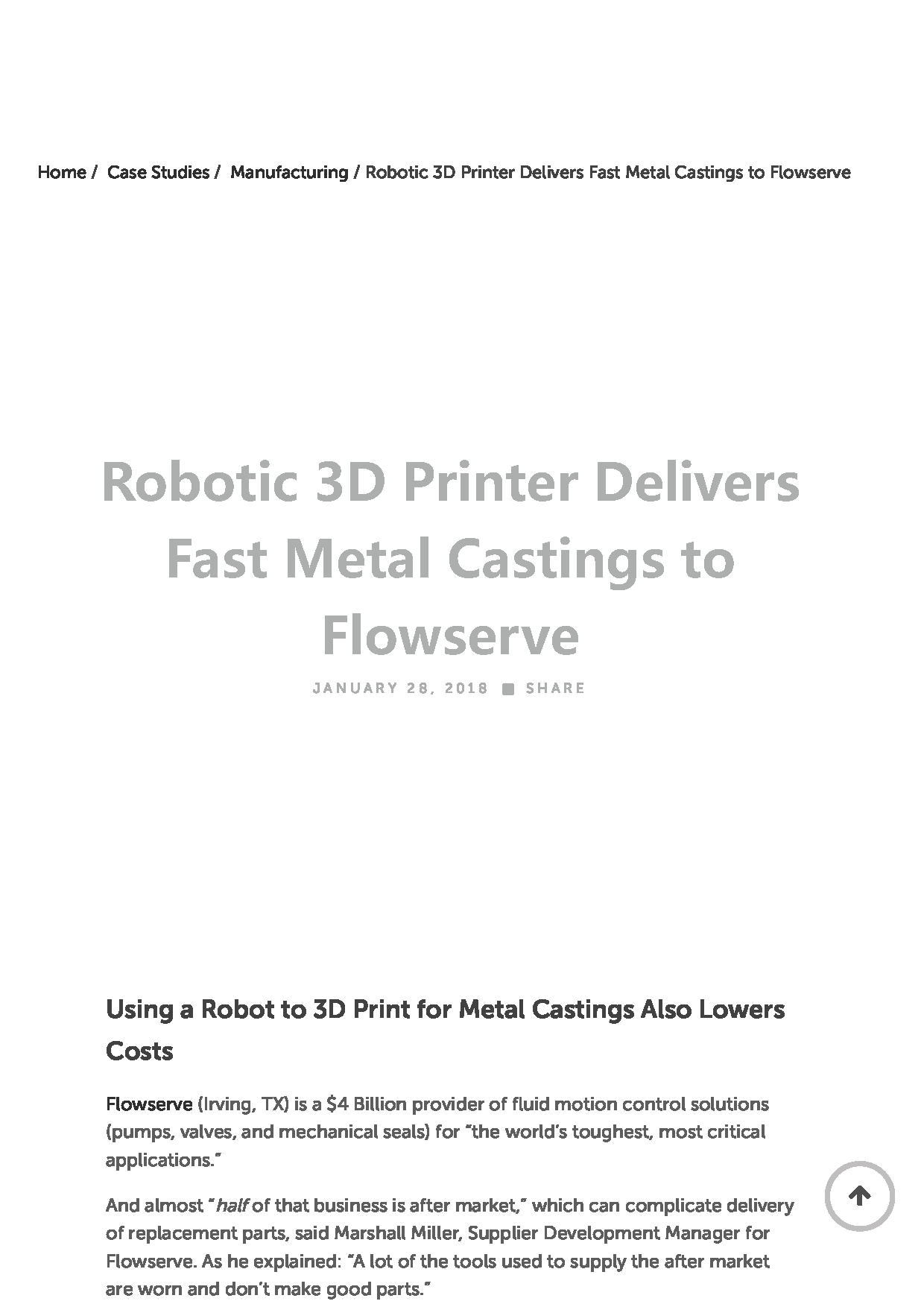 How Robotic 3D Printing is Helping Flowserve _ EnvisionTEC
